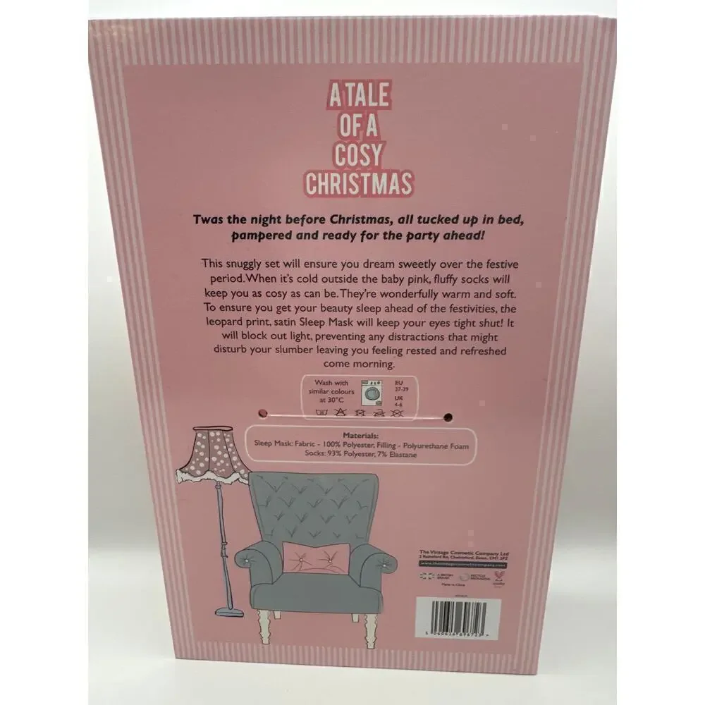 THE VINTAGE COSMETIC COMPANY Tale of a Cosy Christmas Sleep Mask‎ and Socks BNIB